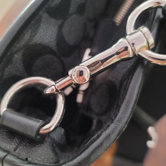 COACH black monogram Briefcase computer bag travel - Picture 10 of 17